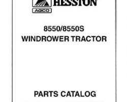 Hesston 700718812E Parts Book - 8550 / 8550S Windrower Tractor