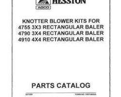 Hesston 700718893A Parts Book - 4755 / 4790 / 4910 Baler Knotter Blower (kit)
