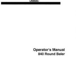 Hesston 700719363A Operator Manual - 840 Round Baler