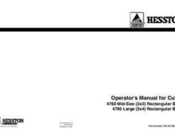 Hesston 700720255D Operator Manual - 4755 / 4760 / 4790 Big Square Baler (cutter supplement)