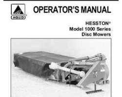 Hesston 700721016D Operator Manual - 1004 / 1005 / 1006 / 1007 / 1008 Disc Mower