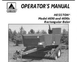 Hesston 700721345E Operator Manual - 4690 / 4690S Rectangular Baler