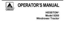Hesston 700721859E Operator Manual - 9260 Windrower Tractor