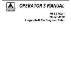 Hesston 700722203B Operator Manual - 4910 Big Square Baler (BC electronics, eff sn HN91151)