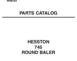 Hesston 700722596D Parts Book - 745 Round Baler