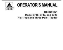 Hesston 700722940A Operator Manual - 3710 / 3717 / 3727 Tedder (3 point, pull-type)