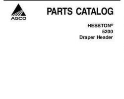 Hesston 700724298C Parts Book - 5200 Draper Header