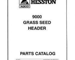 Hesston 700724354A Parts Book - 9000 Auger Header (grass seed)