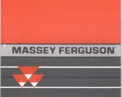 Massey Ferguson Model 1300 Series Disc Mower Service Manual