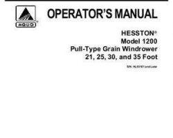 Hesston 700725699B Operator Manual - 1200 Pull-Type Windrower (eff sn HL55101)