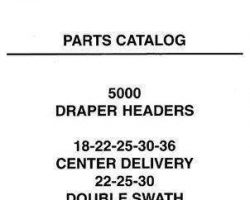 Gleaner 700725962A Parts Book - 5000 Draper Header (eff sn HL60101)