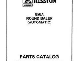 Hesston 700726123B Parts Book - 856A Round Baler (Automatic)