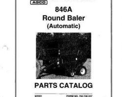 Hesston 700726237B Parts Book - 846A Round Baler (Automatic)