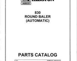 Hesston 700726242A Parts Book - 830 Round Baler