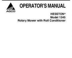 Hesston 700726252F Operator Manual - 1345 Rotary Mower (roll conditioner)