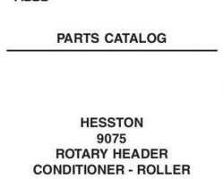 Hesston 700727231B Parts Book - 9075 Rotary Header (roll conditioner w/ spring tension)