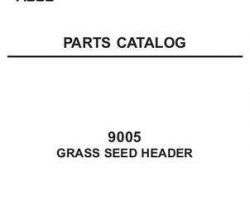 Hesston 700727649A Parts Book - 9005 Auger Header (grass seed)