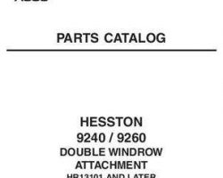 Hesston 700728390A Parts Book - 9240 / 9260 Double Windrower Attachment (eff sn HR13101)