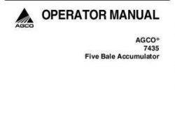 AGCO 700728680A Operator Manual - 7435 Bale Accumulator (7433 Baler)