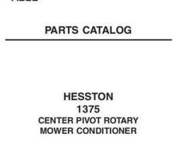 Hesston 700728757A Parts Book - 1375 Mower Conditioner (rotary, center pivot)