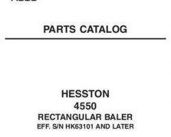 Hesston 700728762A Parts Book - 4550 Rectangular Baler (eff sn HK63101)
