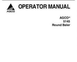 AGCO 700728855F Operator Manual - 5145 Round Baler