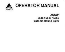 AGCO 700728859D Operator Manual - 5545 / 5546 / 5556 Round Baler (auto tie)