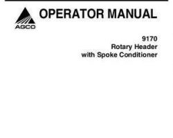 AGCO 700729331B Operator Manual - 9170 Rotary Header (spoke conditioner)