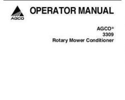 AGCO 700729345B Operator Manual - 3309 Rotary Mower Conditioner