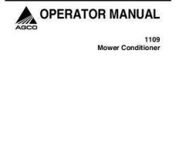 AGCO 700729530A Operator Manual - 1109 Mower Conditoner (pull-type)