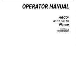 AGCO 700729817D Operator Manual - 8152 / 8186 Planter (eff sn 'HS')