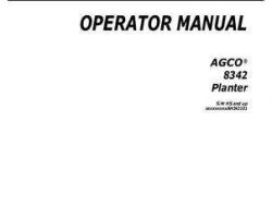 AGCO 700729862D Operator Manual - 8342 Planter (horizontal rear fold, eff sn 'HS')