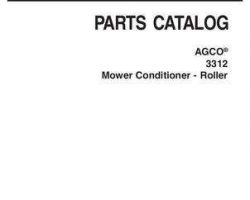 AGCO 700730147B Parts Book - 3312 Mower Conditioner (roller conditioner)