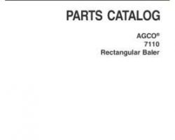 AGCO 700730175B Parts Book - 7110 Rectangular Baler