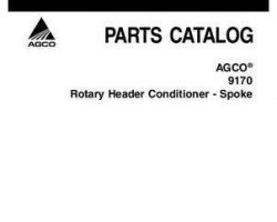 AGCO 700730179B Parts Book - 9170 Rotary Header (spoke conditioner)