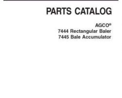 AGCO 700730183D Parts Book - 7444 Baler / 7445 Bale Accumulator
