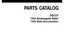 AGCO 700730185D Parts Book - 7434 Baler / 7445 Bale Accumulator