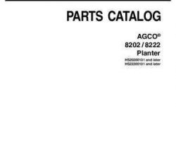AGCO 700730272B Parts Book - 8202 / 8222 Planter