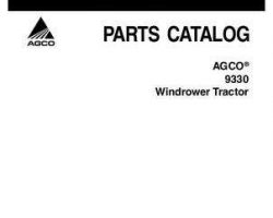 AGCO 700730278B Parts Book - 9330 Windrower Tractor