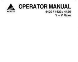 AGCO 700730334A Operator Manual - 4420 / 4423 / 4426 Y & V Rake