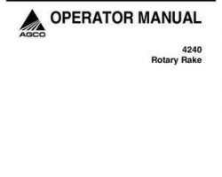 AGCO 700730340A Operator Manual - 4240 Tedder (pull type & 3 point)