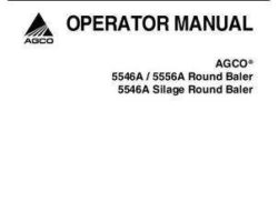 AGCO 700730533D Operator Manual - 5546A / 5556A Round Baler (autocycle / silage)