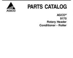 AGCO 700730560B Parts Book - 9170 Rotary Header Conditioner (roller)