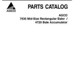 AGCO 700731006A Parts Book - 7430 Baler (3 x 3)