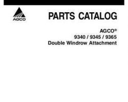 AGCO 700732152A Parts Book - 9340 / 9345 / 9365 Double Windrower Attachment