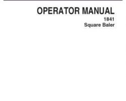 AGCO 700734252K Operator Manual - 1841 Baler