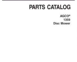 AGCO 700734765A Parts Book - 1359 Disc Mower Conditioner