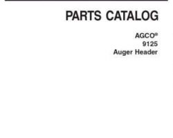 AGCO 700734768A Parts Book - 9125 Auger Header