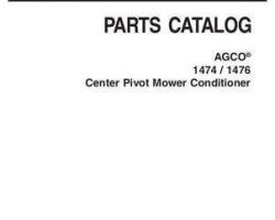 AGCO 700734803A Parts Book - 1474 / 1476 Mower Conditioner (center pivot)