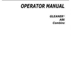 Gleaner 700736112E Operator Manual - A86 Combine